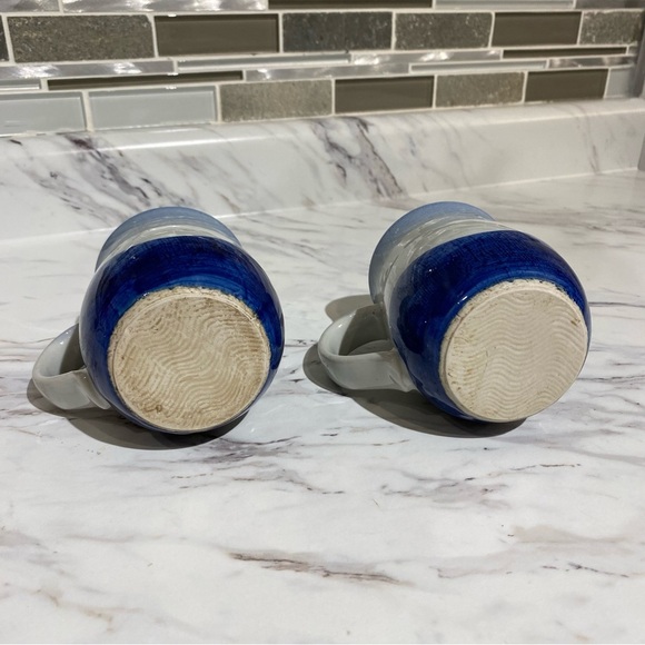 Vintage Stonware mugs ocean themed Seagulls boats marina - Picture 13 of 13